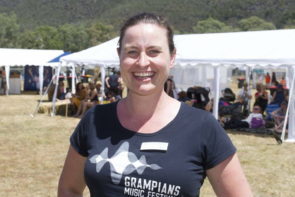 GREEN LIGHT: Grampians Music Festival director Carly Flecknoe at the 2019 festival. Picture: PETER PICKERING