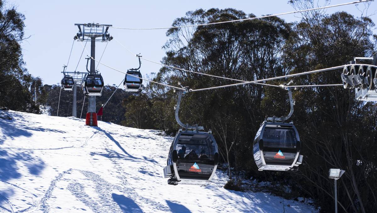 The new Merritts Gondola at the Thredbo. Picture: Dion Georgopoulos