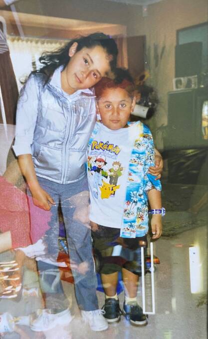 Halimah and Nick Kyrgios while growing up in Canberra. Picture: Supplied