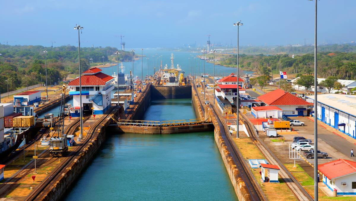 Modern marvel: The second lock of the Panama Canal.