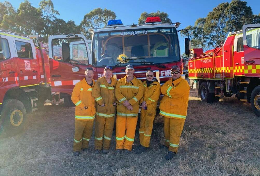 SUPPORT: Country Fire Authority District 16 volunteers from the Stawell and Ararat brigades travelled to New South Wales earlier this week to help the fire effort. Picture: CONTRIBUTED