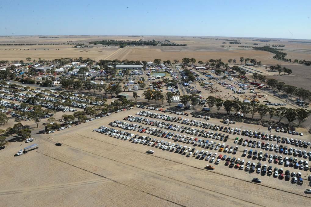 Wimmera Machinery Field Days from the sky in 2018.