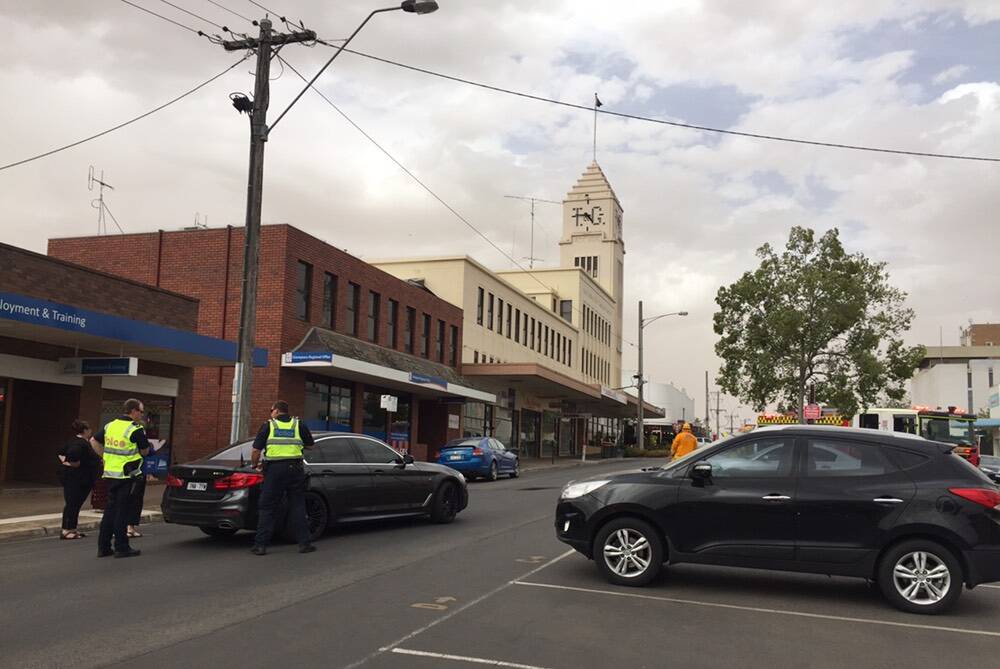 Authorities have blocked the corner of Horsham's Firebrace and McLachlan streets.
