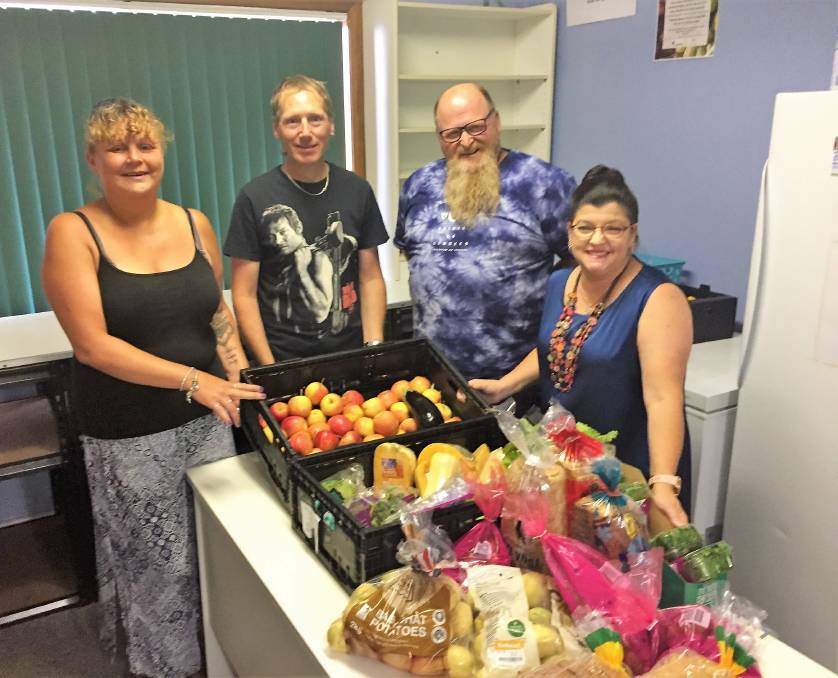 HELP AVAILABLE: Second Bite volunteers Leone Hauser, Dale Pattison, Murray Hauser and Neighbourhood House manager Lou Makin.