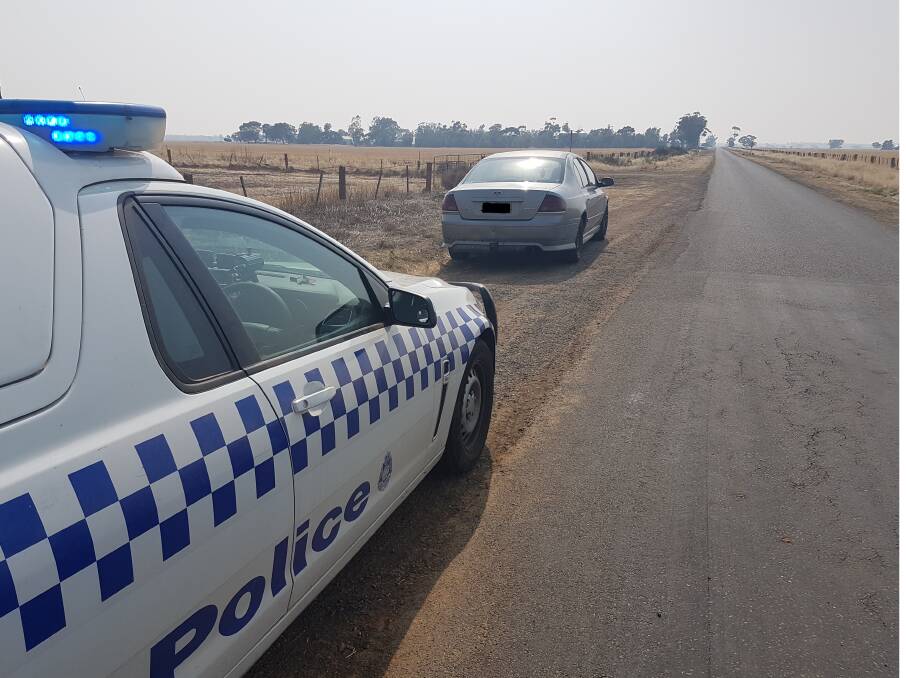 St Arnaud members pull over the driver, who was driving in excess of 60km/h above hte limit. Photo: CONTRIBUTED.