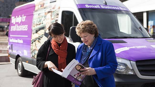 The Small Business Bus specialists will help answer questions about owning a small business. 