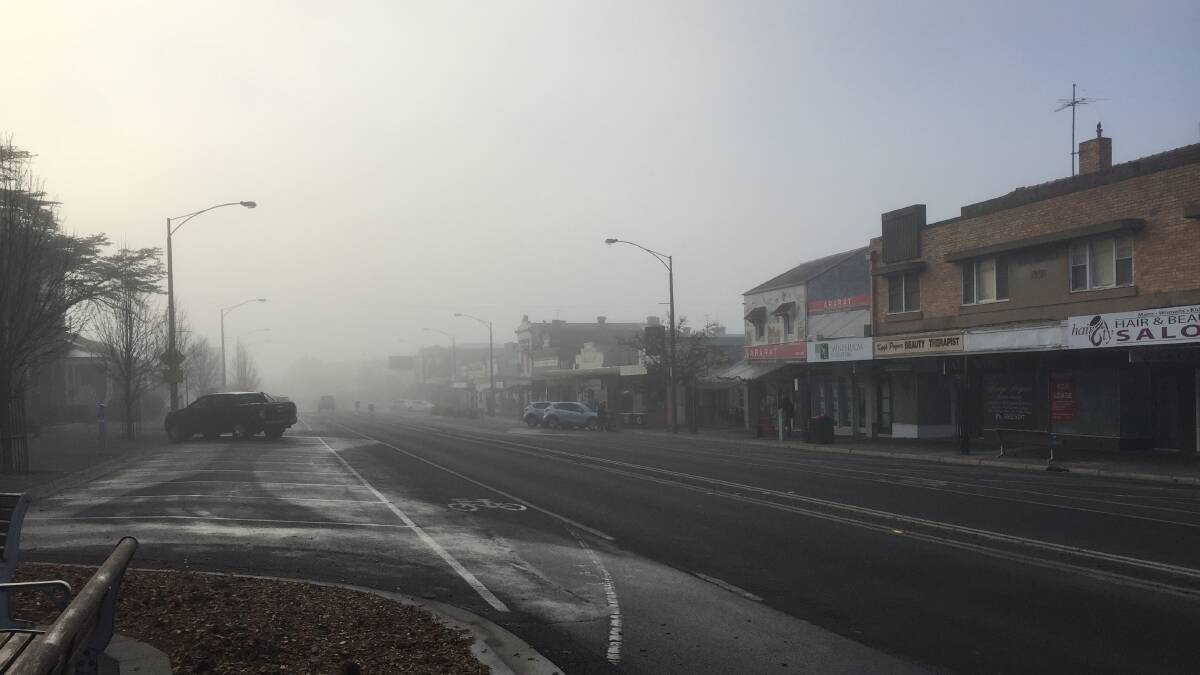 WINTRY: Barkly Street is frosty on Friday morning, and very few people can be seen out and about. Picture: JESSIEANNE GARTLAN.