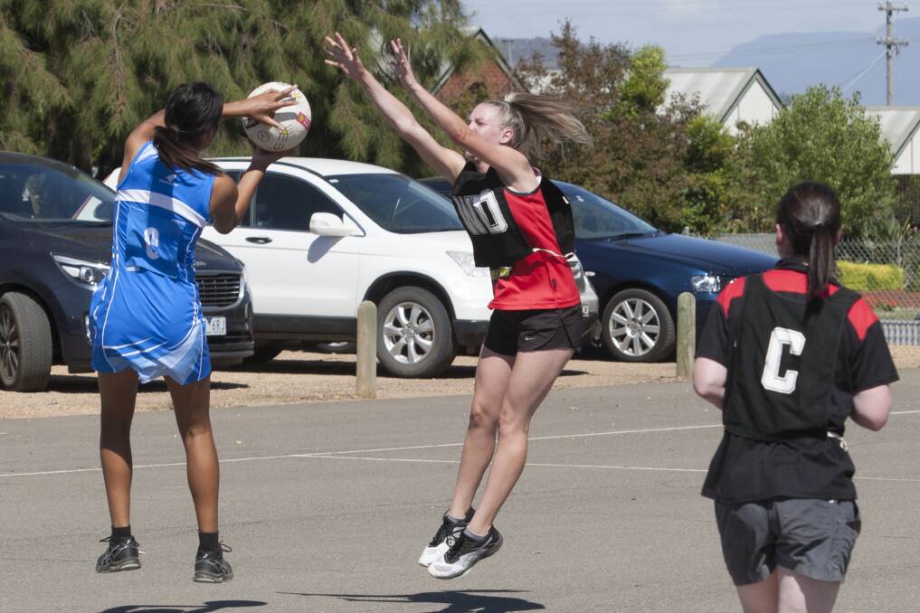Tarnee Orr plays defence in a pre-season match. Picture: PETER PICKERING