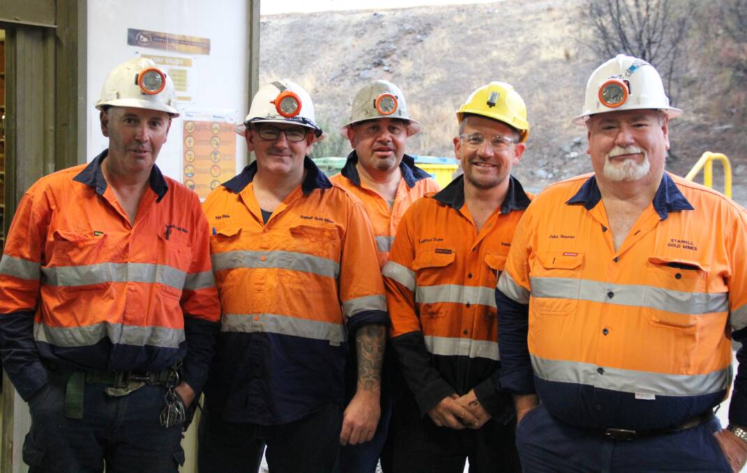 HAPPY TO BE BACK: Workers are rapt to be at work at the Stawell Gold Mine, with more than 100 people now employed. Picture: LACHLAN WILLIAMS