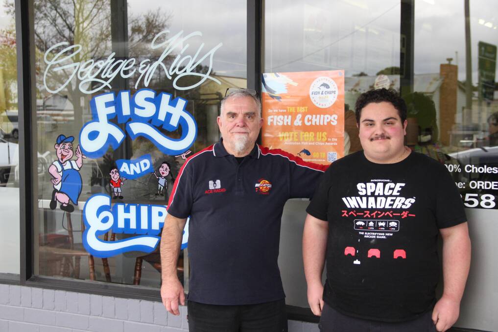 George Kondis and son Chris. Picture: LACHLAN WILLIAMS