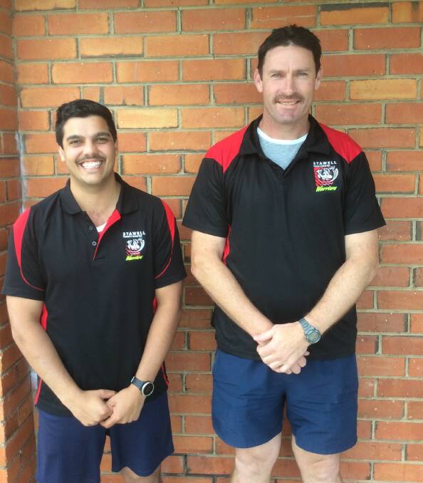 Stawell 2019 reserves coaches Ash De Clifford and Shane Field