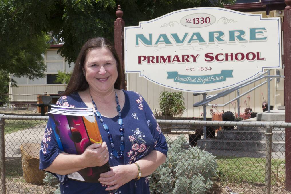 RAPT: Navarre Primary School principal Sue Slater is excited to have classes resume in 2019. Picture: PETER PICKERING