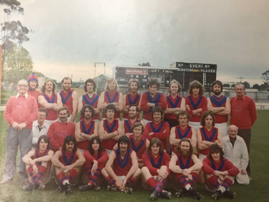 PREMIERS: The 1977 Swifts premiership team. The team finished second on the ladder that year, behind Miners. Miners defeated Swifts in the semi finals, but the Baggies were too strong in the grand final. Pictures: Contributed. 