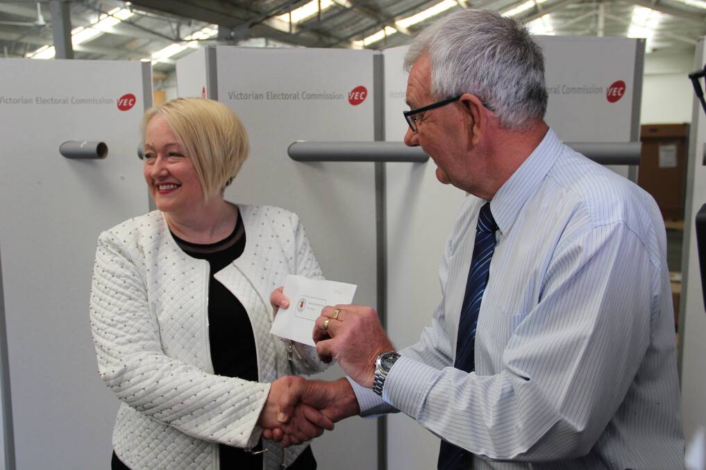Successful candidate Louise Staley and Ripon election manager Iain Maclean Picture: LACHLAN WILLIAMS