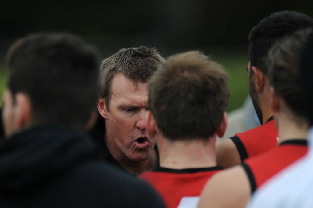 FOCUS: Stawell co-coach Jamie Solyom has urged his side to stay focused despite finals now unlikely. Picture: Stuart McGuckin.