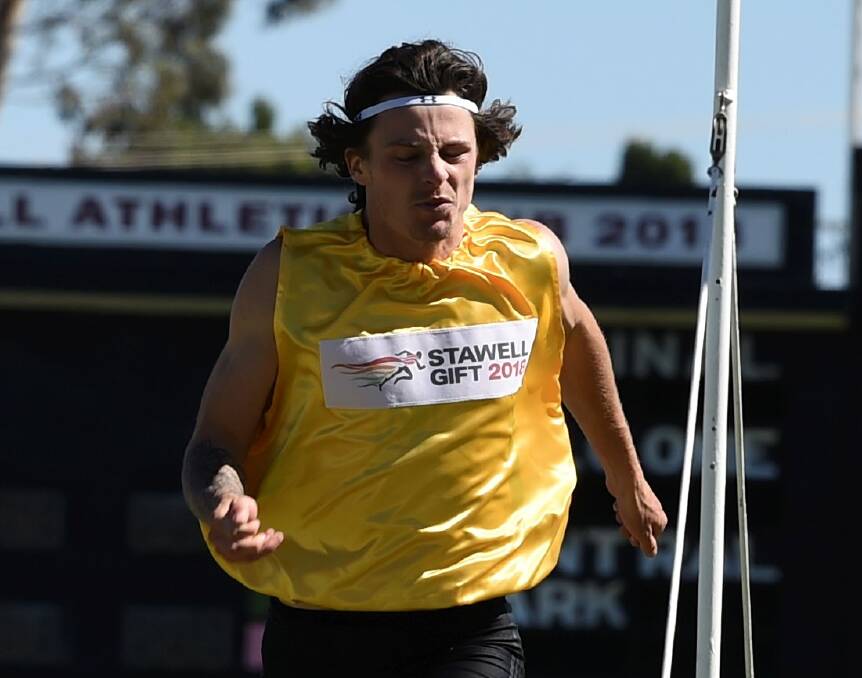 SO CLOSE: Ballarat's unlucky Sam Baird. He finished second in his heat, but missed out on a Stawell Gift semi-final by 0.001 seconds.