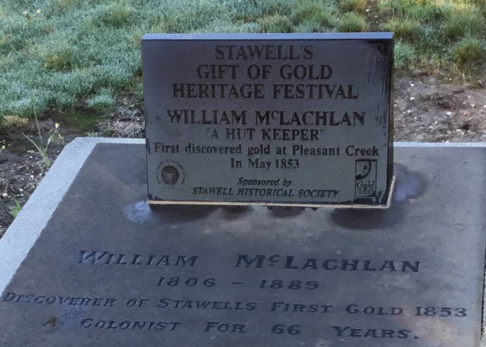 RECOGNITION: A black granite headstone honouring William McLachlan's place in history was installed in 2018.
