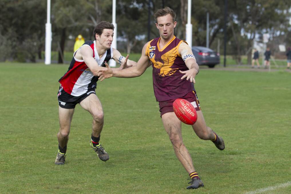 Warrack Eagles' Jake Peters is on the move. Picture: PETER PICKERING