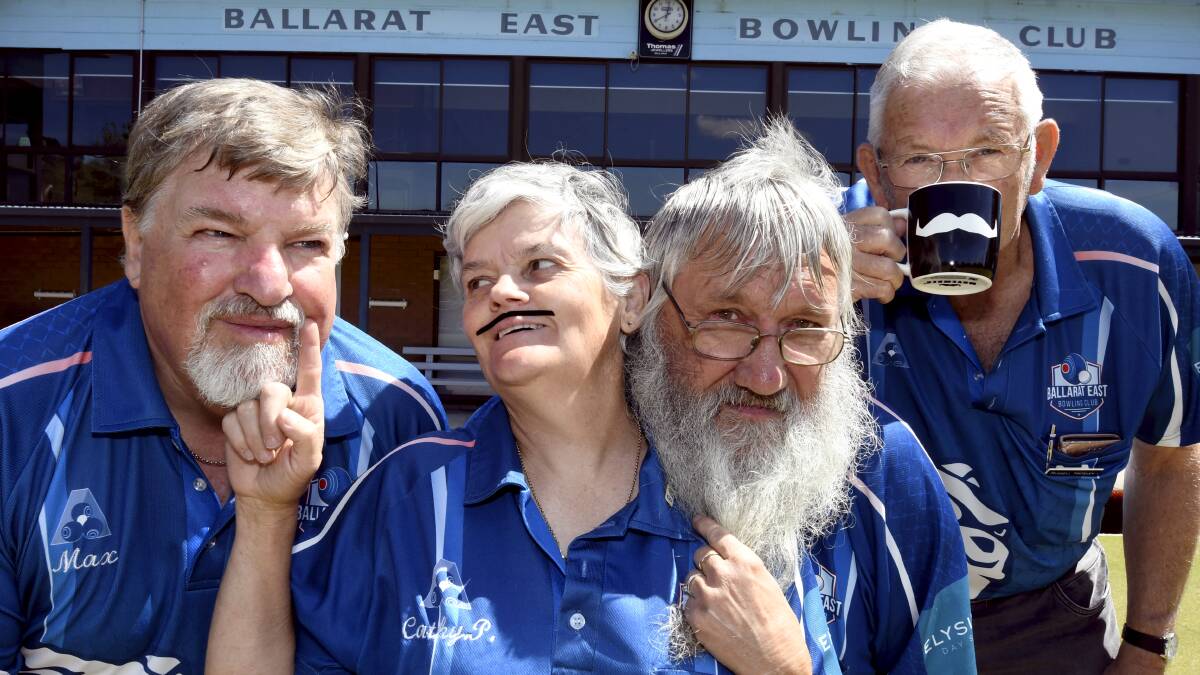 Ballarat East Bowling Club members Max Walters, Cathy Philips, Trevor Johnston and Russell Hateley took part in a Movember Men's Health Expo last year. 