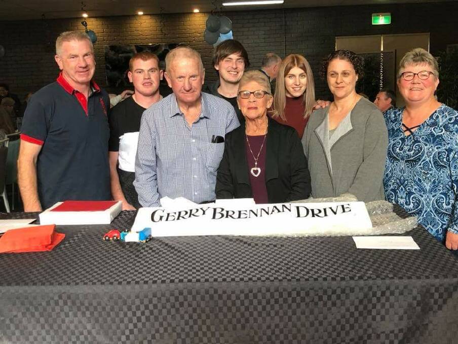 CELEBRATION: Gerald Brennan celebrates his 80th birthday with his family at Chalambar Golf and Bowls Club in Ararat last month. Picture: CONTRIBUTED
