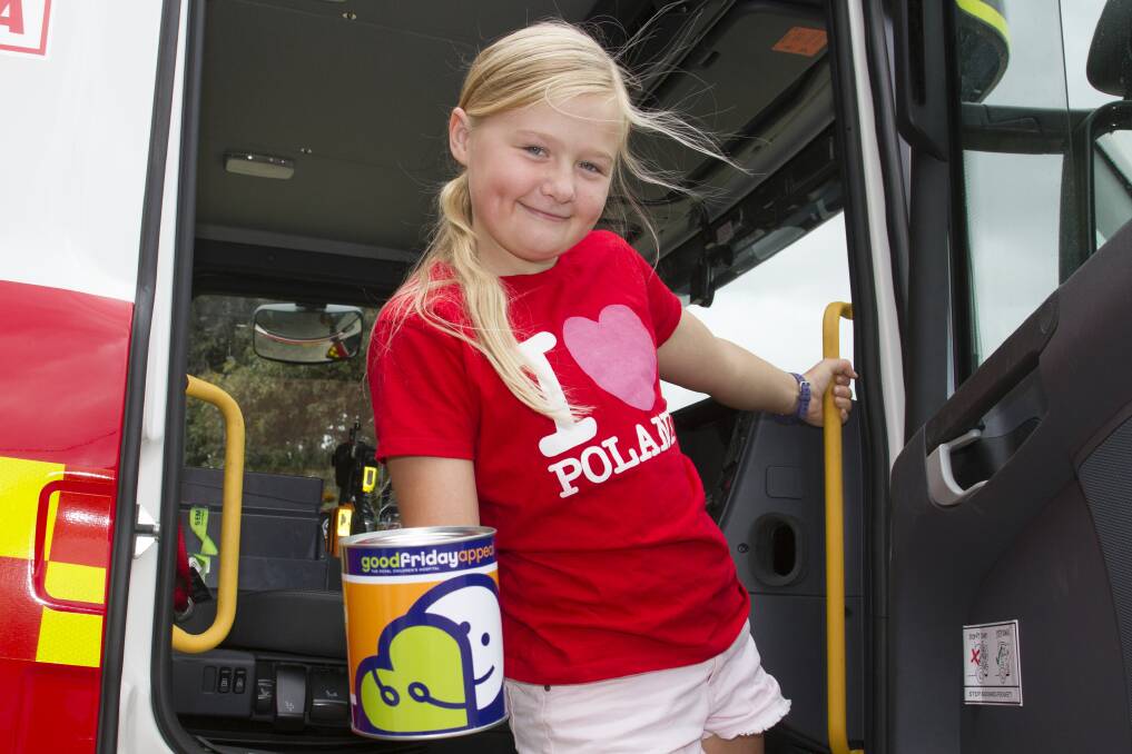 HAPPY HELPER: Zabina is ready to help raise funds for the Ararat Fire Brigade Good Friday Appeal. Picture: PETER PICKERING