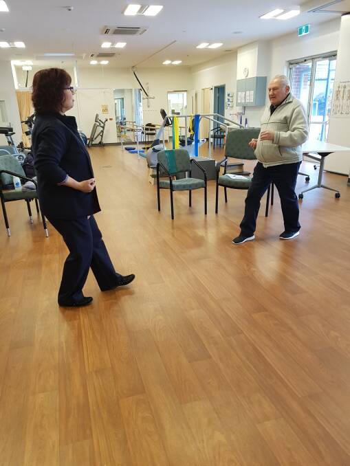 TREATMENT: Allied health assistant Nicole Nicholson helps Stawell resident Roger Phillis with treatment. 