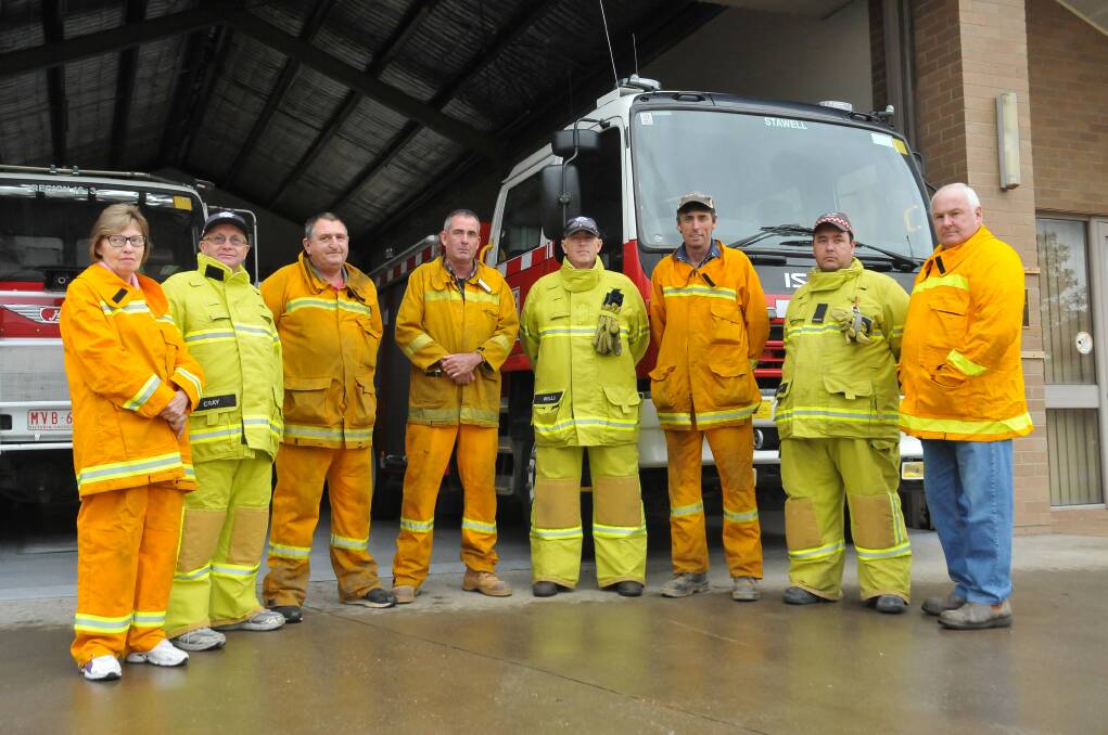 OUTRAGE: Stawell CFA members stand united, Jill Nunweek, Leonard Gay, Grant Wells, Chris Le Gassick, Mal Nicholson, Kevin Erwin and Noel Cray. Picture: Anthony Piovesan