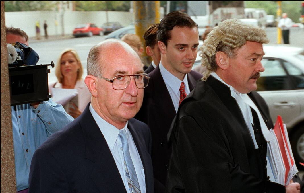 Robert Best arriving at court with his lawyer. Photo: Ken Irwin