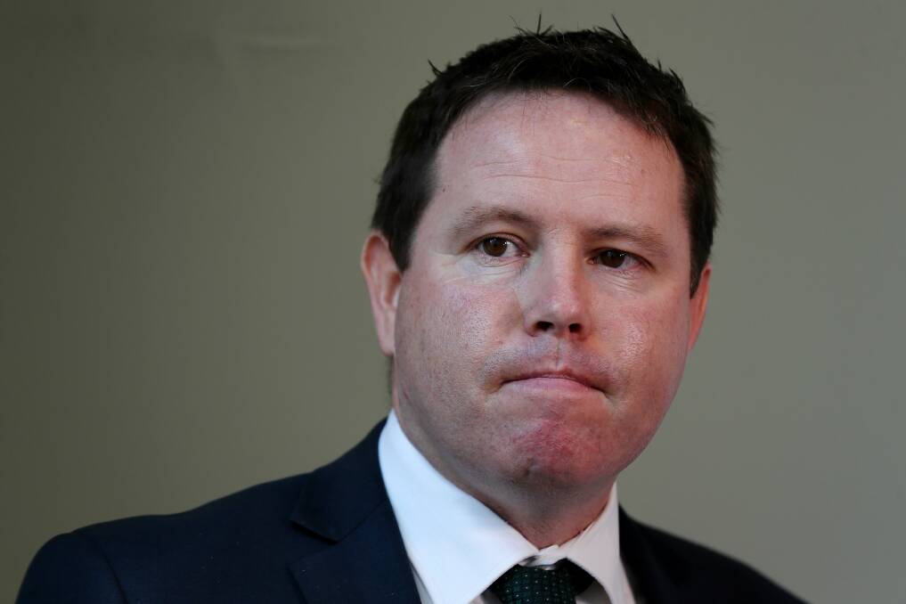 Nationals MP Andrew Broad has attacked the National Farmers Federation for urging caution over a plan to preference Australian farm buyers over foreigners. Photo: Alex Ellinghausen