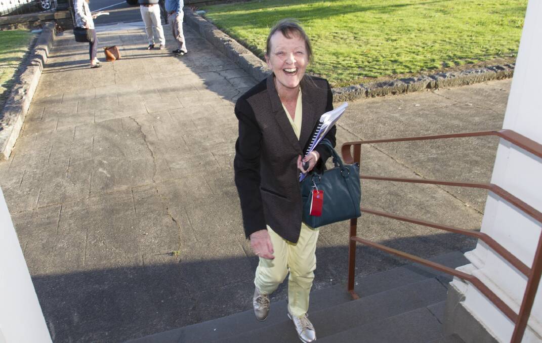 Ararat Rural City Council mayor Glenda McLean arrives at council chambers on Tuesday evening ahead of a briefing with councillors and a public general meeting. Picture: PETER PICKERING