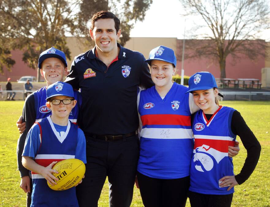 Brett Goodes at City Oval for the Western Bulldogs Academy presentation in 2016. Goodes is currently the Indigenous Programs Manager at the Western Bulldogs.