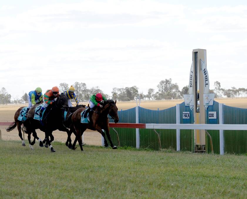 Approaching the finish line at the Nhill Racecourse. Picture: FILES