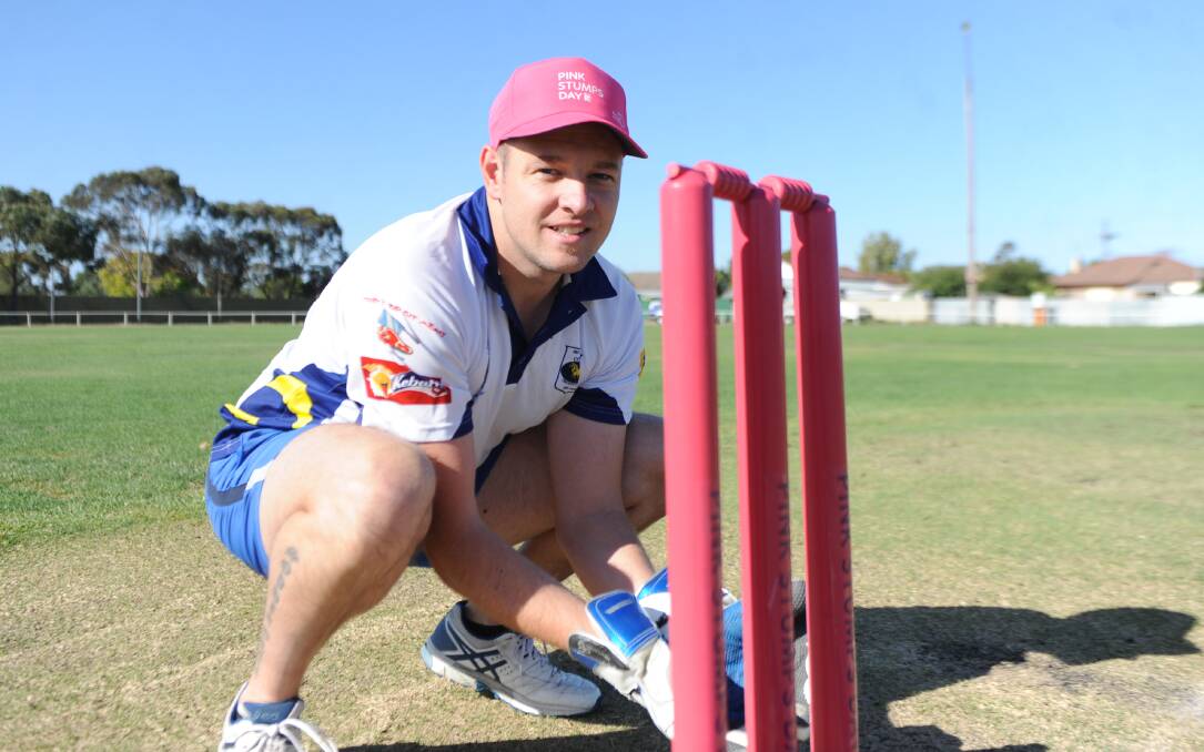 Marc Thomas, Colts Cricket Club's wicket-keeper and organiser of the pink stumps day.