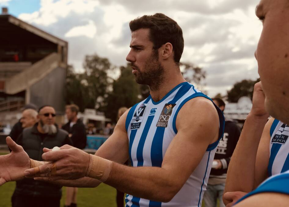 EXPERIENCED: Former Harrow-Balmoral player Michael Close suffered bleeding of the brain earlier this season after a head-knock while playing in the VFL. Picture: NORTH MELBOURNE MEDIA