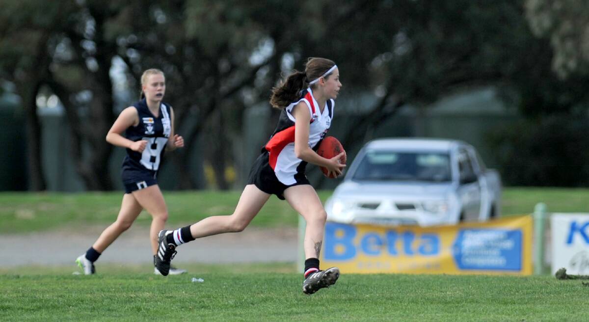Horsham Saint Ella Friend is one of four Wimmera players named in the V/Line Cup squad. Picture: SAMANTHA CAMARRI 
