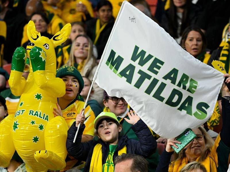 The prime minister says Australia needs to celebrate the achievements of the Matildas. (Darren England/AAP PHOTOS)
