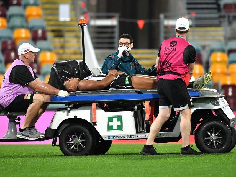 Isaac Quaynor suffered a serious leg injury in Collingwood's AFL win over Sydney.