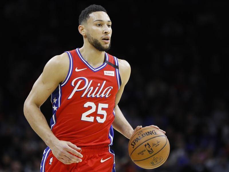 Australian NBA star Ben Simmons' 76ers jersey sales have dropped outside the league's top 10.