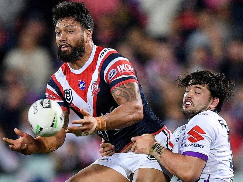 Zane Tetevano (l) will play for Penrith next year after moving from the Sydney Roosters.