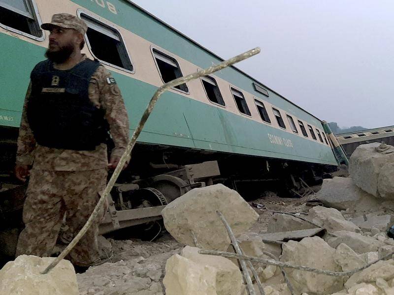 Officials are still unsure what caused a train derailment in southern Pakistan.