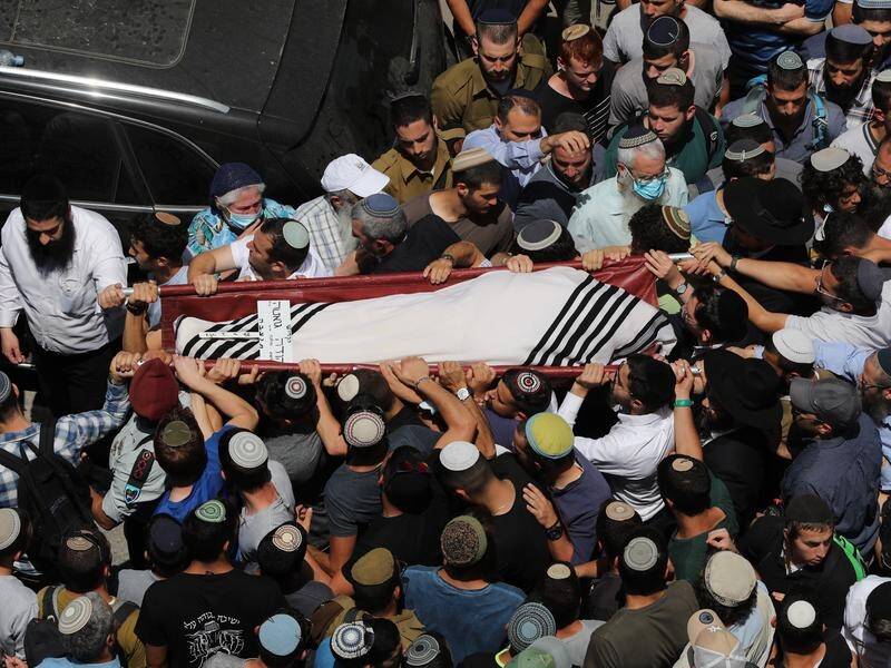The funeral of one of three Palestinians killed during confrontations with Israeli troops this week.