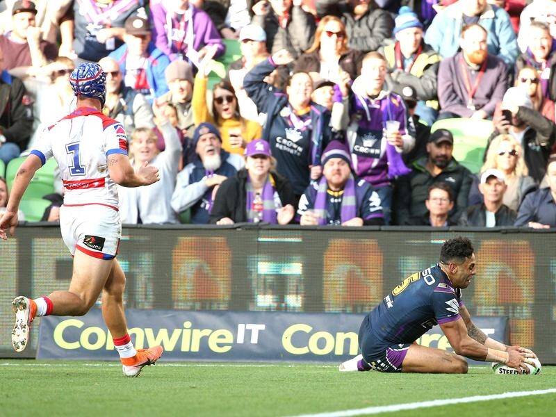 Melbourne have maintained their position atop the NRL ladder with a 34-4 home win over Newcastle.