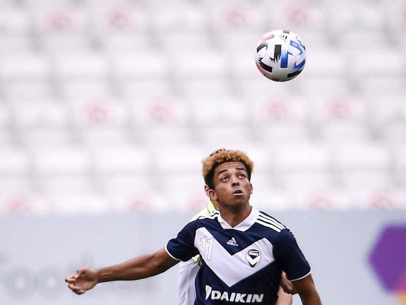 Ben Folami scored Melbourne Victory's second goal against Chiangrai United in the 2-2 draw.