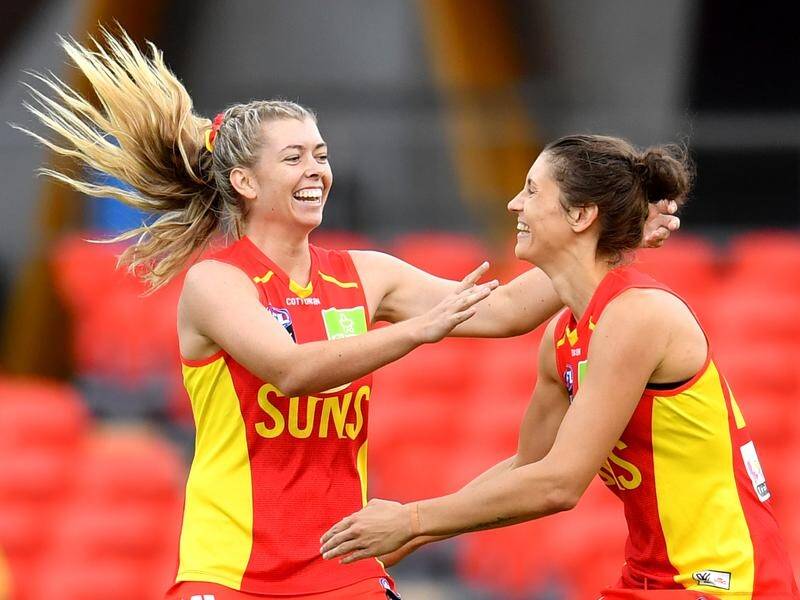 The Gold Coast Suns have erased a 15-point deficit to draw their AFLW derby with Brisbane.