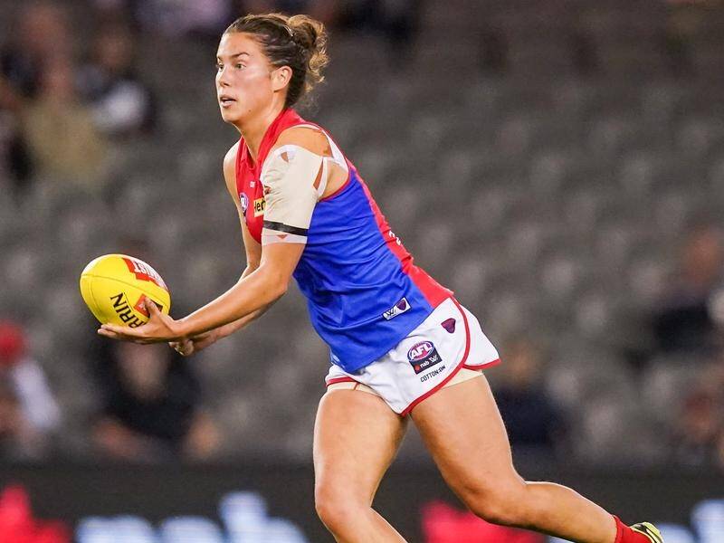 Melbourne's Libby Birch says AFLW players have been "re-energised" by changes for season seven. (Natasha Morello/AAP PHOTOS)