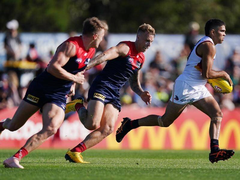 Tyson Stengle was among a crop of inexperienced Crows to play the Melbourne Demons