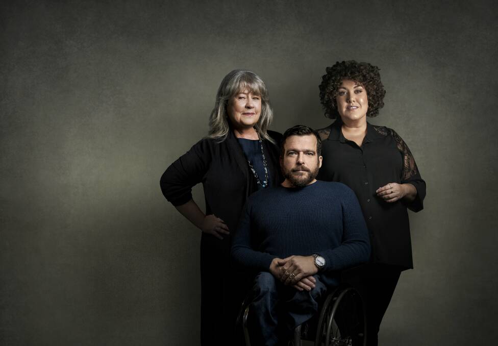 Noni Hazlehurst, Kurt Fearnley, Casey Donovan host What does Australia really think about... Picture: SBS 