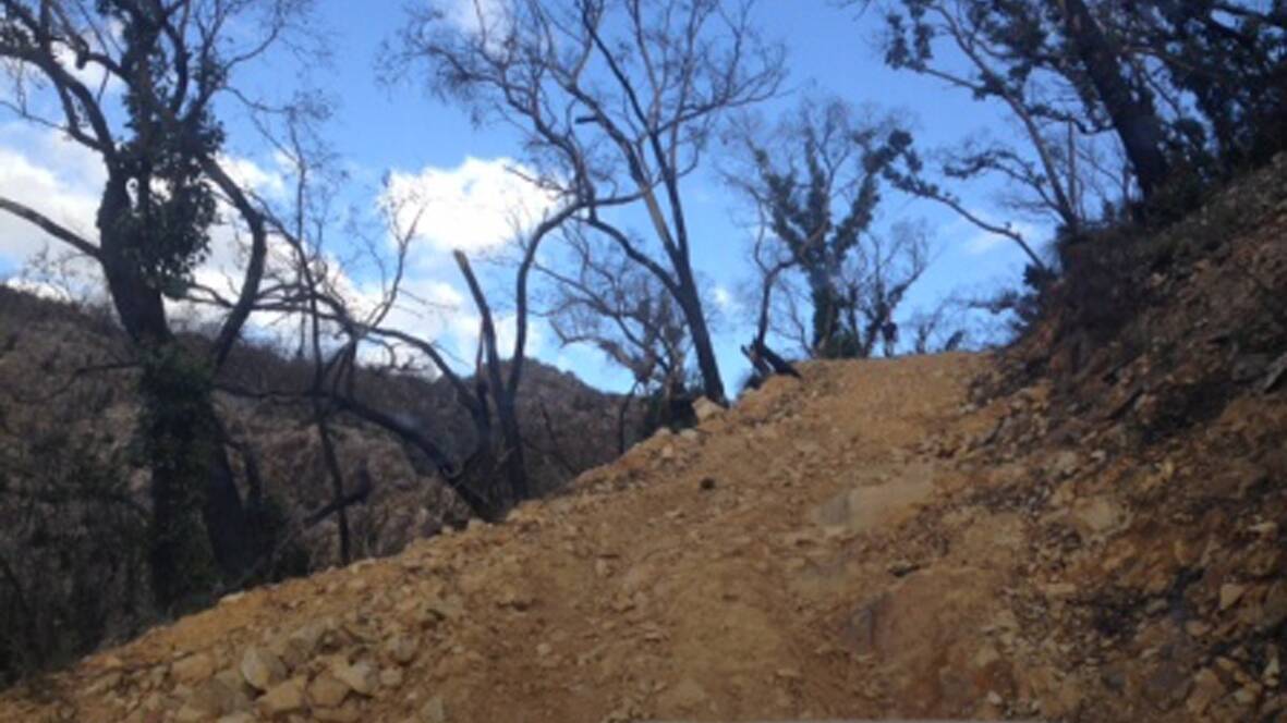 An image of the rugged terrain that was emailed through to Sgt Grant by the stranded Sydney couple.