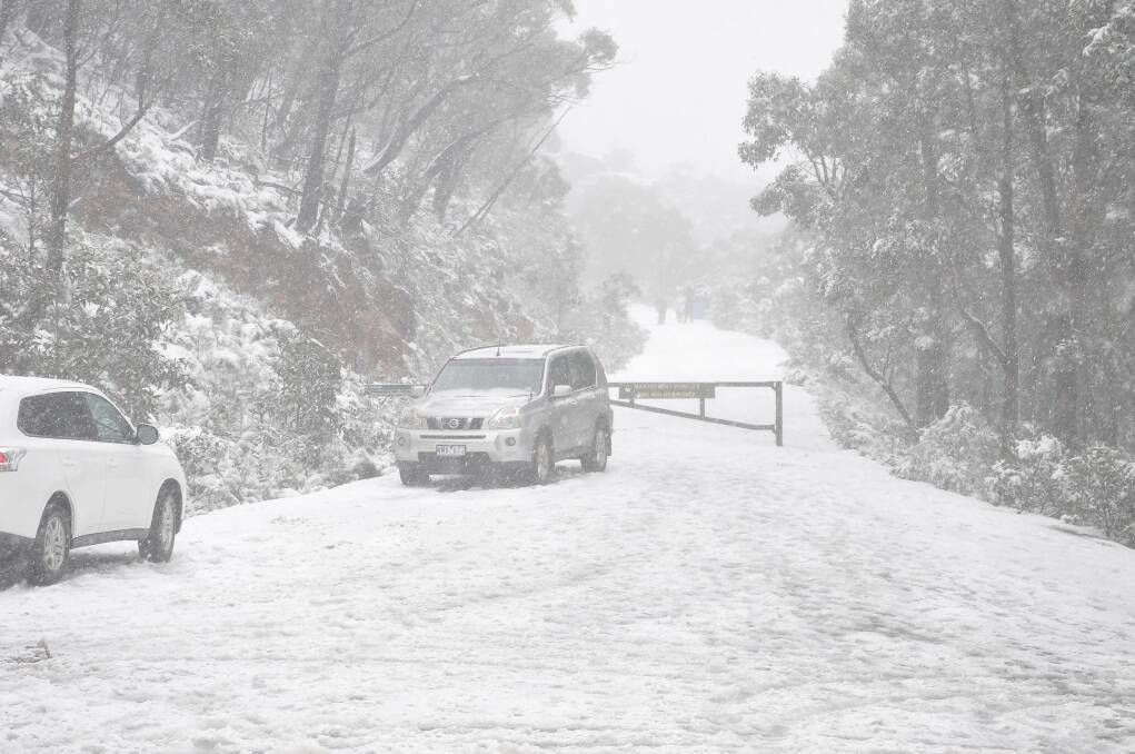 Stawell Times-News photographer Mark McMillan braved freezing conditions to track the latest big fall of snow at Mt William in the Grampians. 