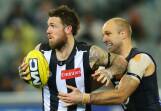 Brownlow medallist and Premiership player Dane Swan (left) will Play for the Ararat Eagles on Saturday, April 27. File picture